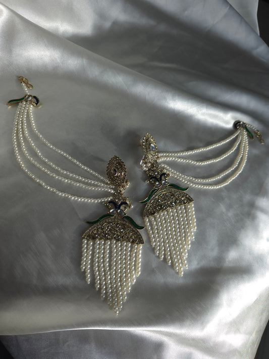 Mehrunisa Pearl Cascade Drops