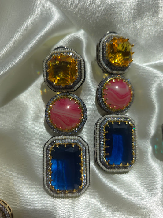 Jahanara Gem Cascade Earrings