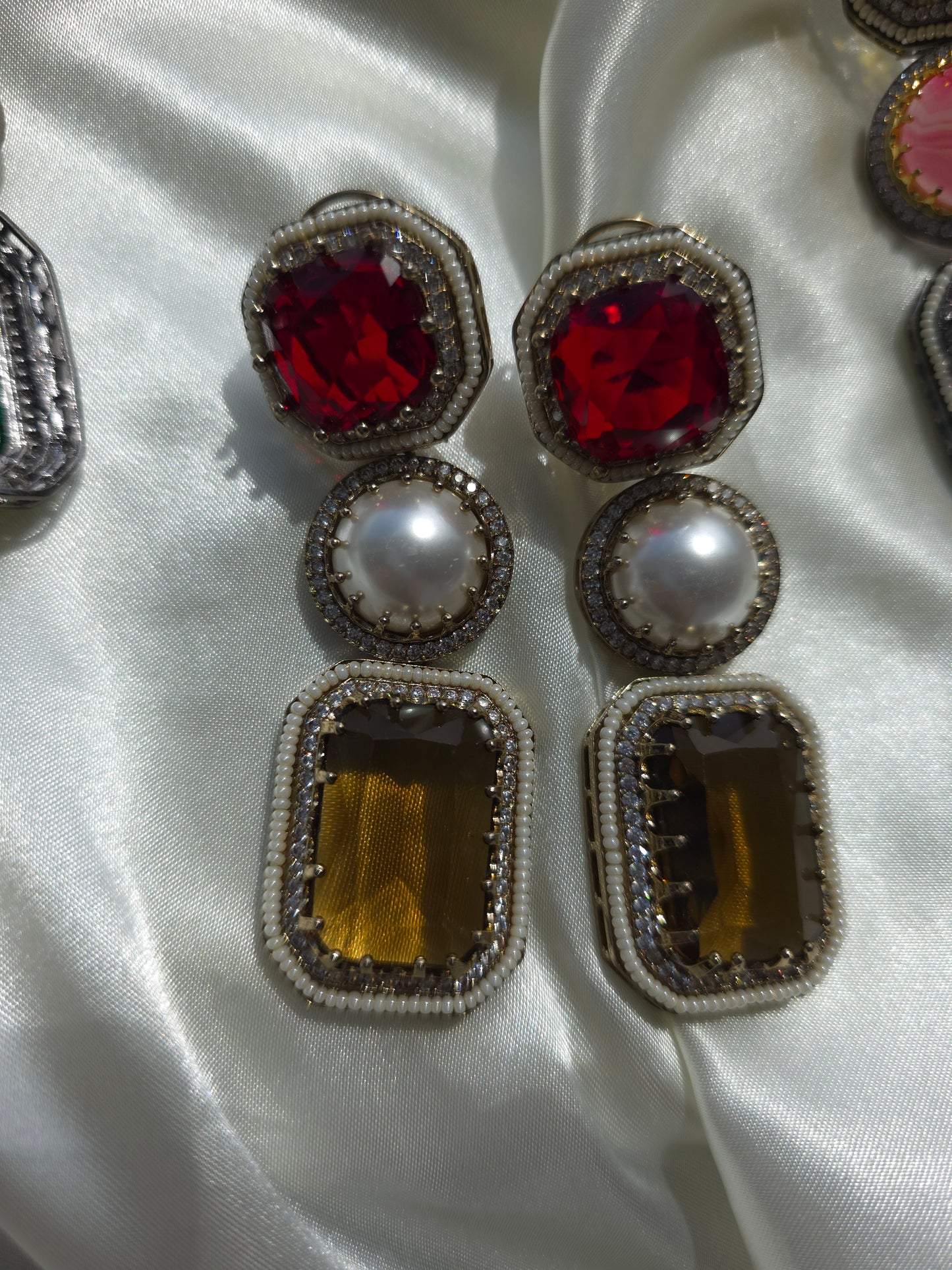Jahanara Gem Cascade Earrings