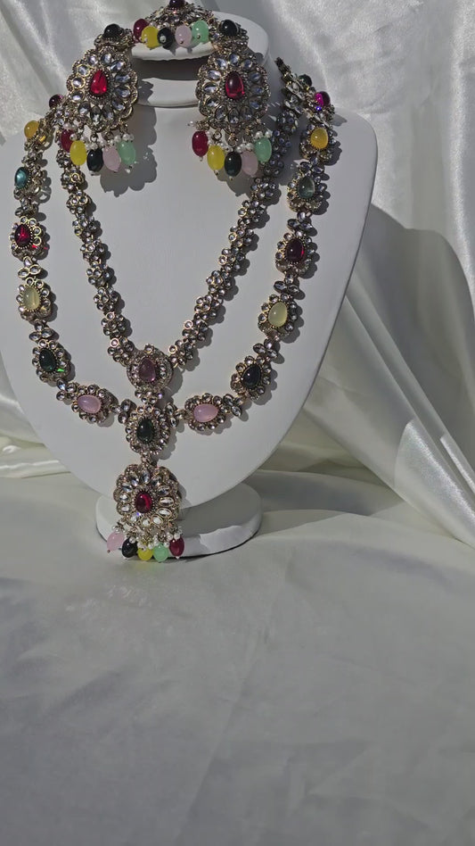 Multi-stone layered necklace