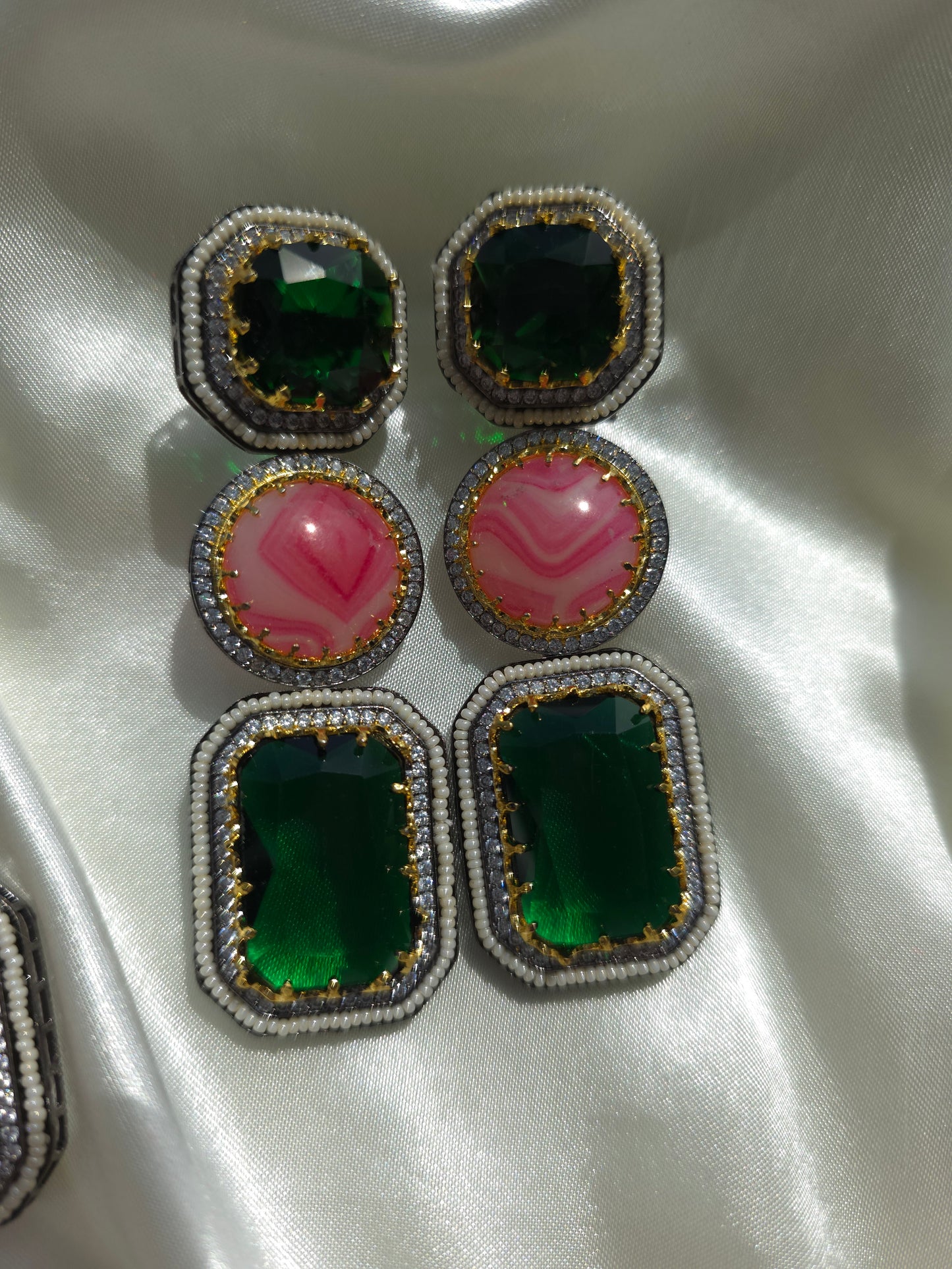 Jahanara Gem Cascade Earrings