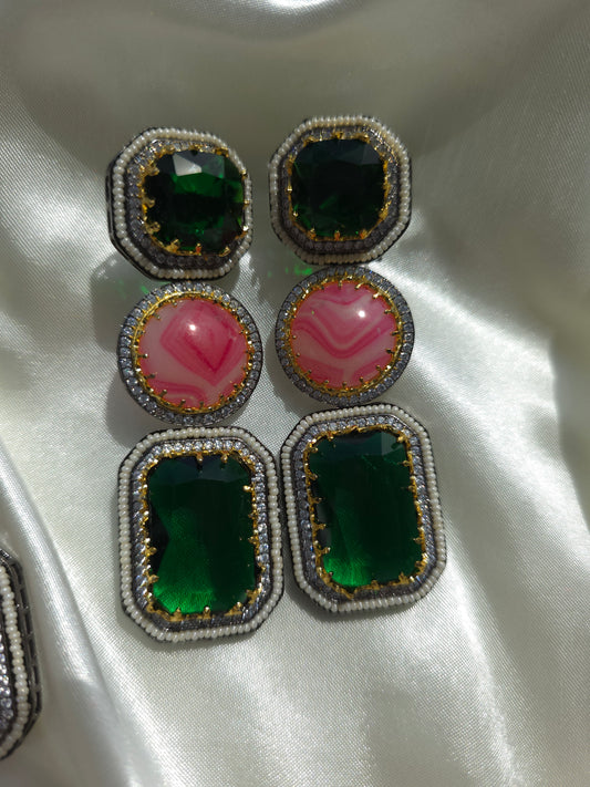 Jahanara Gem Cascade Earrings