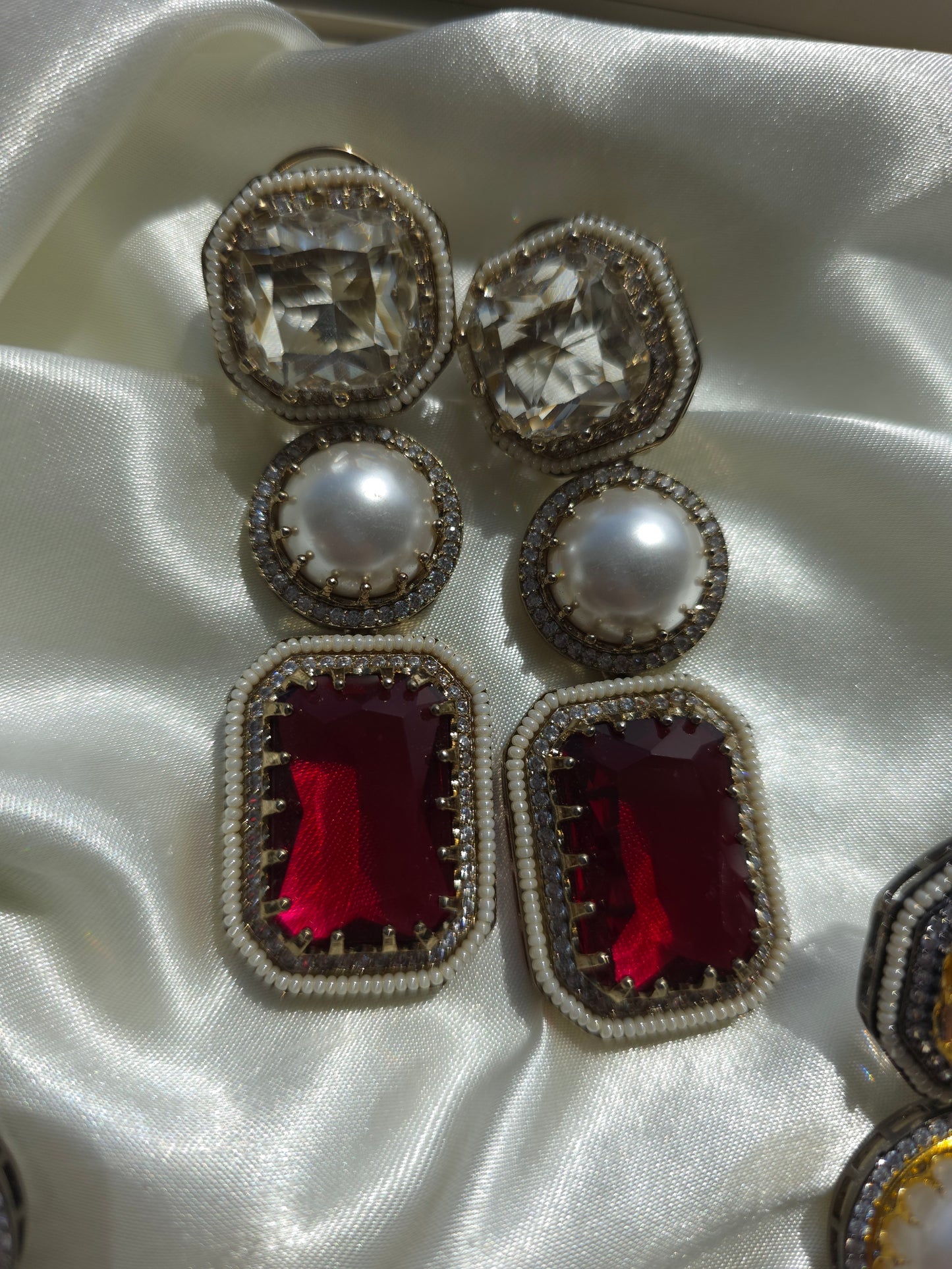 Jahanara Gem Cascade Earrings