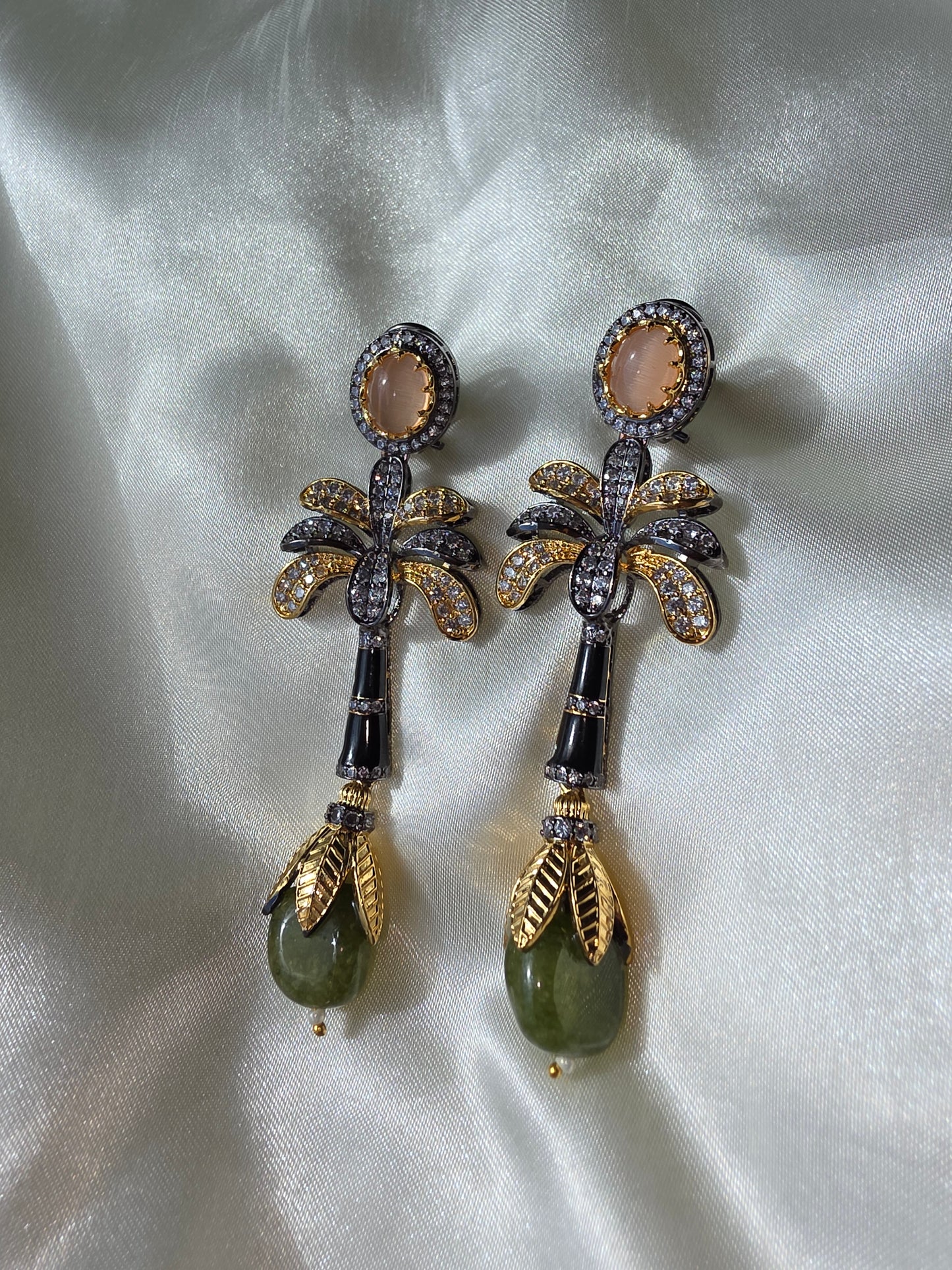Zarina Palm Drop Earrings