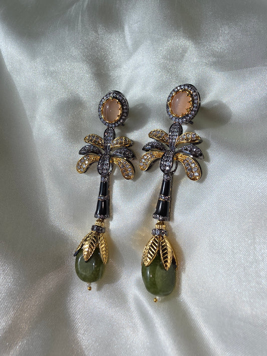 Zarina Palm Drop Earrings