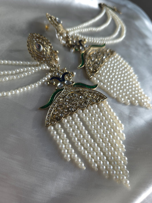 Mehrunisa Pearl Cascade Drops