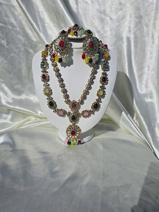 Multi-stone layered necklace