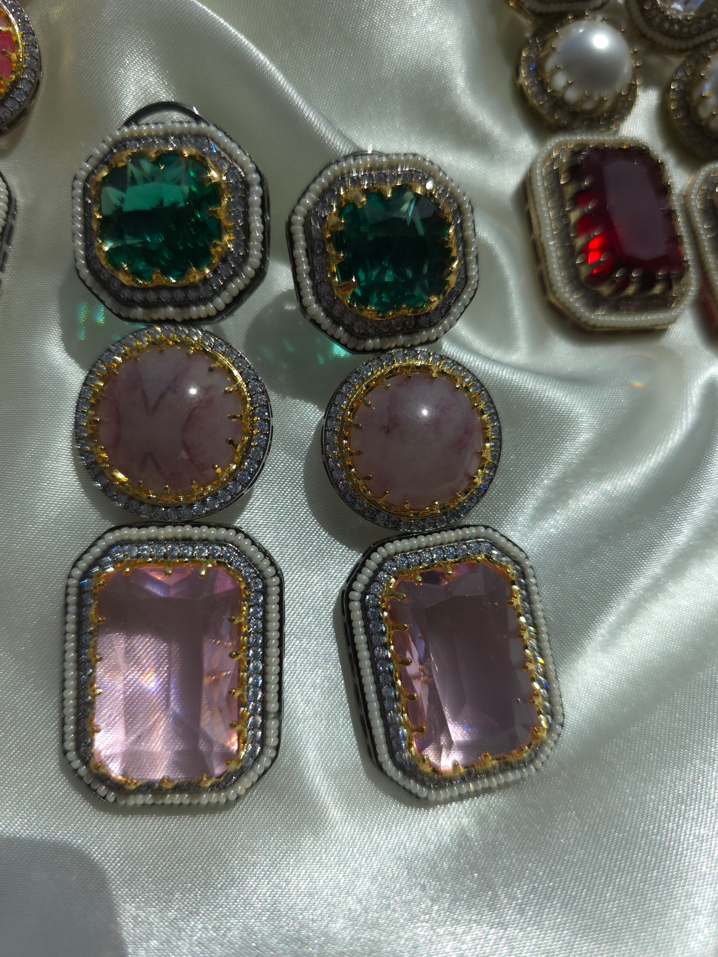Jahanara Gem Cascade Earrings