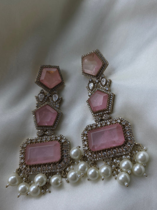 Blush Royale Chandelier Earrings
