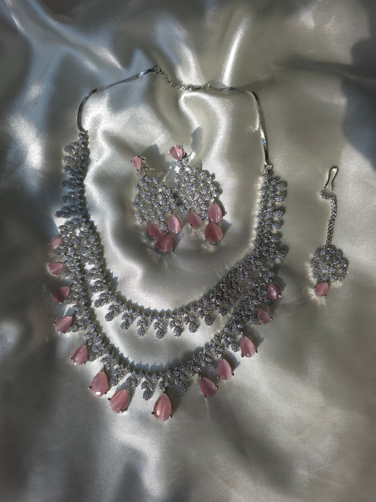 Khanoor Rosé Cascade Set