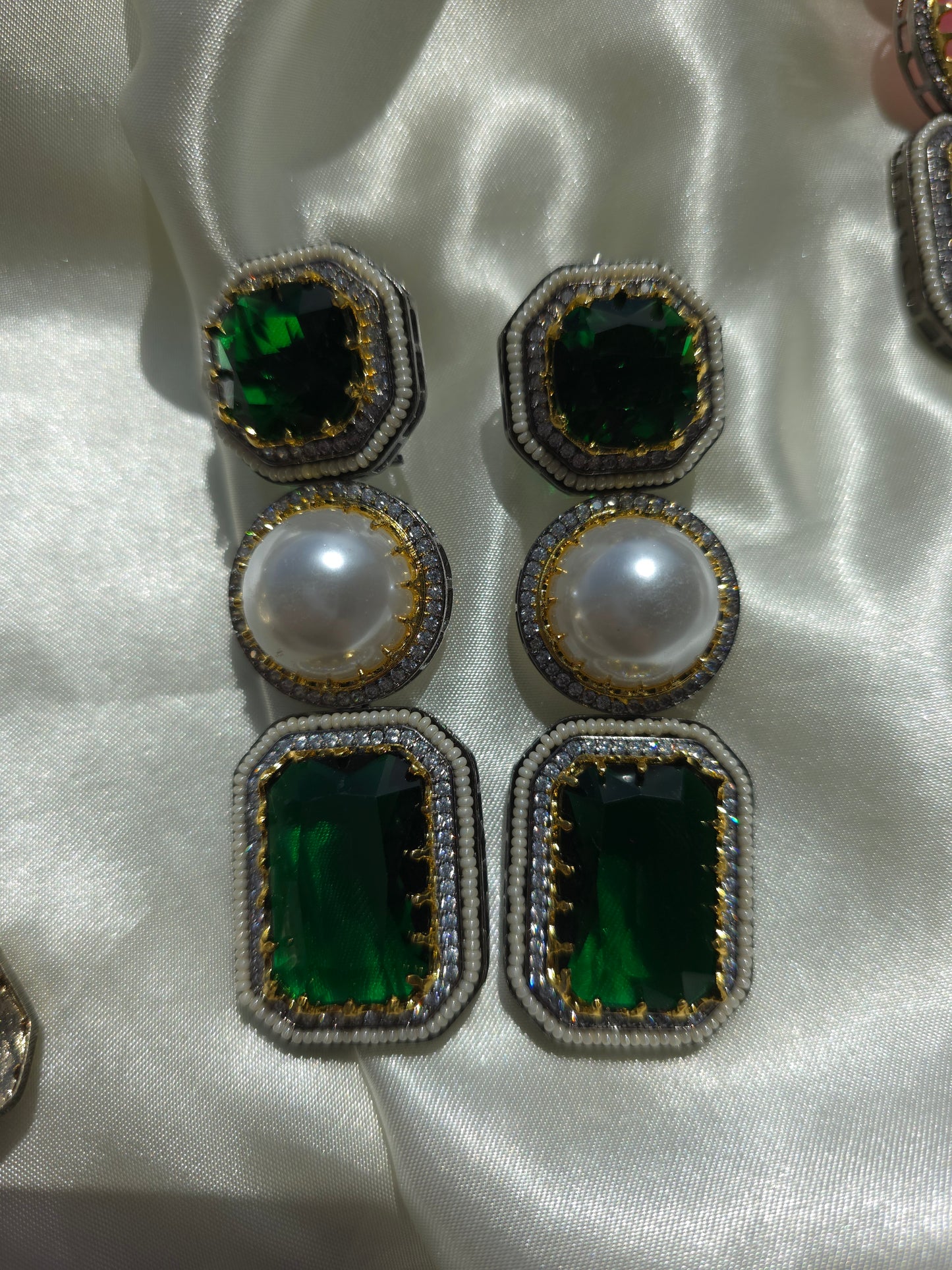 Jahanara Gem Cascade Earrings